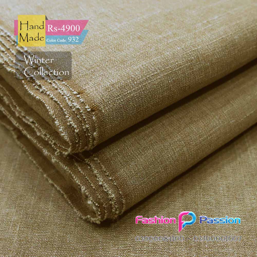 Kamalia Khaddar Winter Hand Made 932-1 Handwoven Cotton Fabric