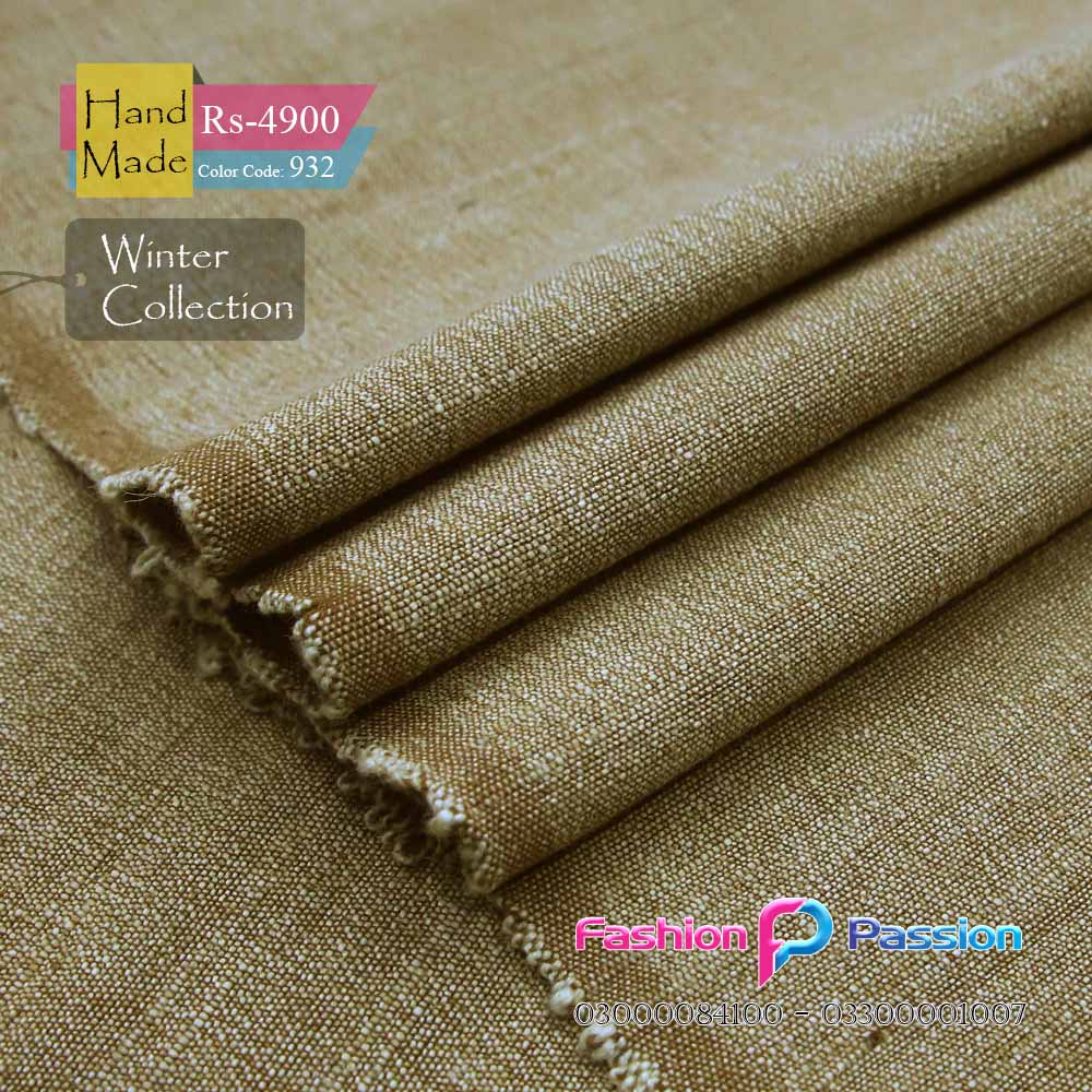 Kamalia Khaddar Winter Hand Made 932 Handwoven Cotton Fabric